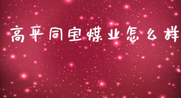 高平同宝煤业怎么样_https://www.lcjysmgs.com_恒指直播平台_第1张