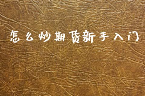 怎么炒期货新手入门_https://www.lcjysmgs.com_恒指直播平台_第1张