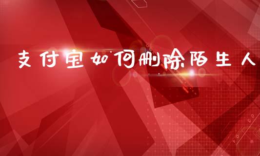 支付宝如何删除陌生人_https://www.lcjysmgs.com_恒指直播平台_第1张
