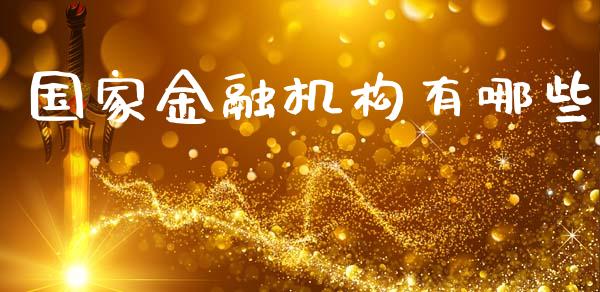 国家金融机构有哪些_https://www.lcjysmgs.com_德指行情直播_第1张
