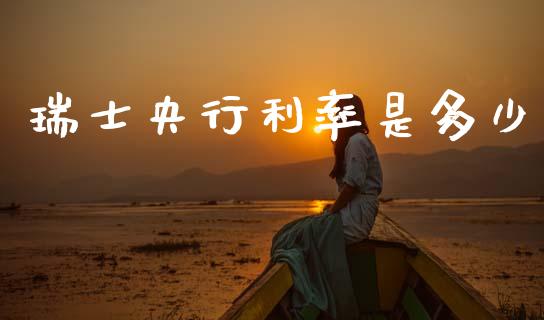 瑞士央行利率是多少_https://www.lcjysmgs.com_恒生指数直播_第1张