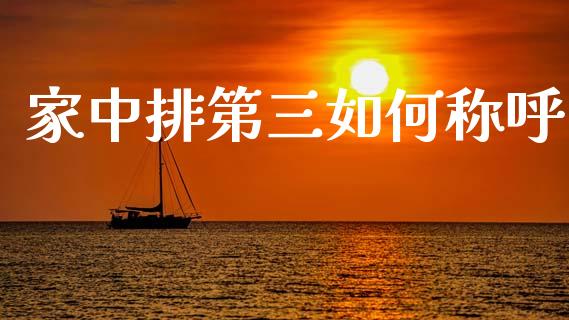 家中排第三如何称呼_https://www.lcjysmgs.com_恒指直播平台_第1张
