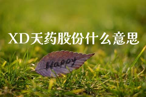 XD天药股份什么意思_https://www.lcjysmgs.com_恒指直播平台_第1张