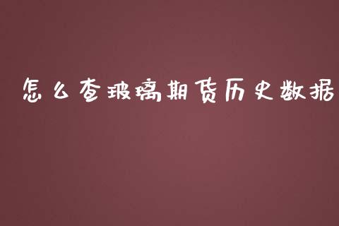 怎么查玻璃期货历史数据_https://www.lcjysmgs.com_恒指直播平台_第1张