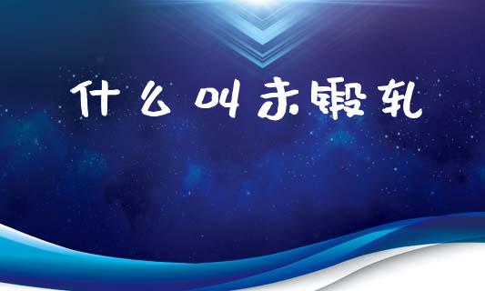 什么叫未锻轧_https://www.lcjysmgs.com_恒生指数直播_第1张