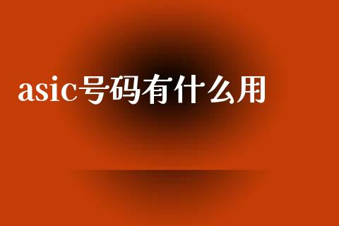 asic号码有什么用_https://www.lcjysmgs.com_德指行情直播_第1张