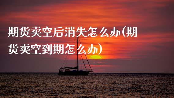 期货卖空后消失怎么办(期货卖空到期怎么办)_https://www.lcjysmgs.com_黄金期货直播喊单_第1张