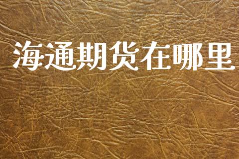 海通期货在哪里_https://www.lcjysmgs.com_恒指直播平台_第1张