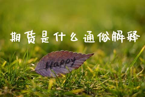 期货是什么通俗解释_https://www.lcjysmgs.com_恒指直播平台_第1张