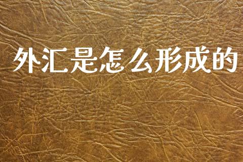 外汇是怎么形成的_https://www.lcjysmgs.com_恒生指数直播_第1张