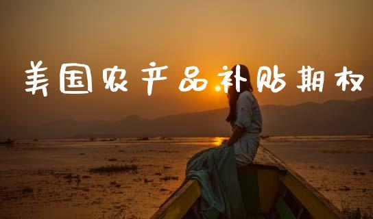 美国农产品补贴期权_https://www.lcjysmgs.com_恒生指数直播_第1张
