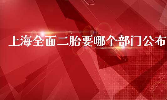 上海全面二胎要哪个部门公布_https://www.lcjysmgs.com_恒生指数直播_第1张