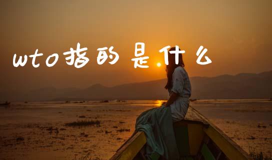 wto指的是什么_https://www.lcjysmgs.com_黄金期货直播喊单_第1张