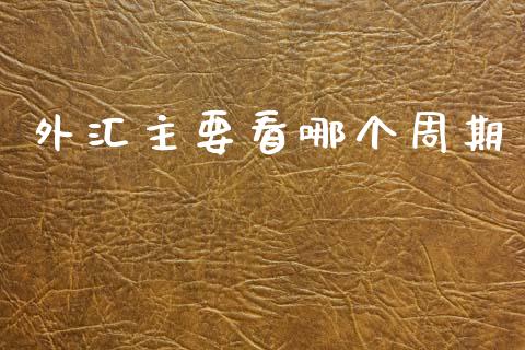 外汇主要看哪个周期_https://www.lcjysmgs.com_恒生指数直播_第1张