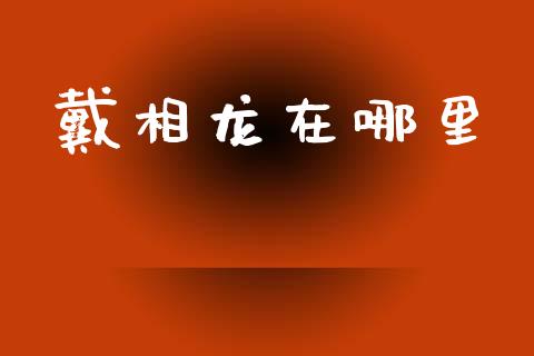 戴相龙在哪里_https://www.lcjysmgs.com_恒生指数直播_第1张