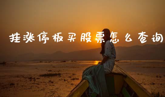 挂涨停板买股票怎么查询_https://www.lcjysmgs.com_德指行情直播_第1张