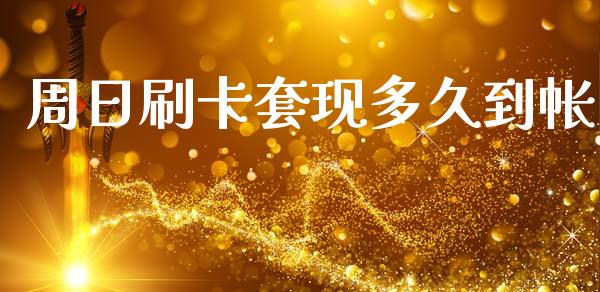周日刷卡套现多久到帐_https://www.lcjysmgs.com_黄金期货直播喊单_第1张
