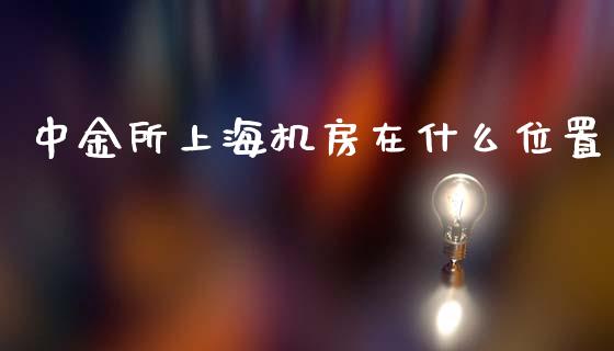 中金所上海机房在什么位置_https://www.lcjysmgs.com_德指行情直播_第1张
