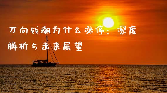 万向钱潮为什么涨停：深度解析与未来展望_https://www.lcjysmgs.com_黄金期货直播喊单_第1张