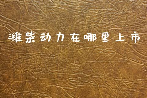 潍柴动力在哪里上市_https://www.lcjysmgs.com_恒生指数直播_第1张