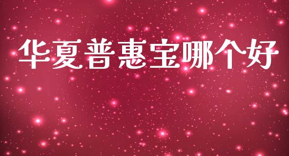 华夏普惠宝哪个好_https://www.lcjysmgs.com_德指行情直播_第1张