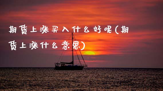 期货上涨买入什么好呢(期货上涨什么意思)_https://www.lcjysmgs.com_德指行情直播_第1张