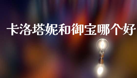 卡洛塔妮和御宝哪个好_https://www.lcjysmgs.com_德指行情直播_第1张