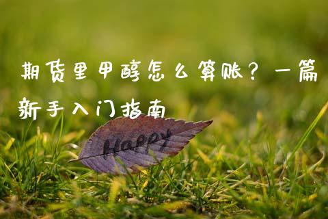 期货里甲醇怎么算账？一篇新手入门指南_https://www.lcjysmgs.com_恒生指数直播_第1张