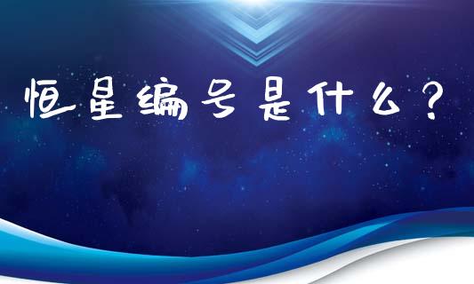 恒星编号是什么？_https://www.lcjysmgs.com_黄金期货直播喊单_第1张