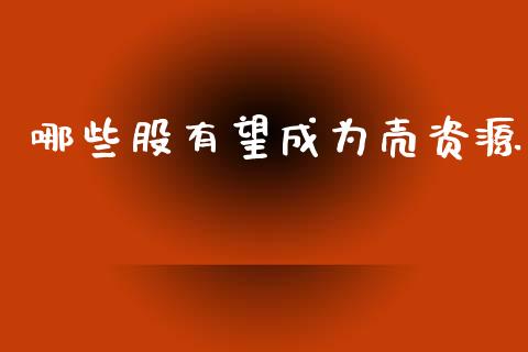 哪些股有望成为壳资源_https://www.lcjysmgs.com_恒生指数直播_第1张