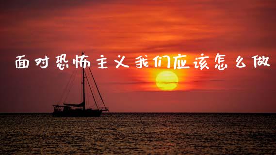 面对恐怖主义我们应该怎么做_https://www.lcjysmgs.com_德指行情直播_第1张