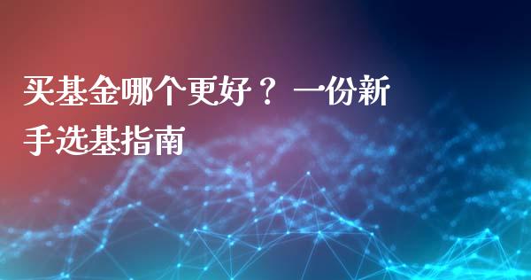 买基金哪个更好？ 一份新手选基指南_https://www.lcjysmgs.com_黄金期货直播喊单_第1张