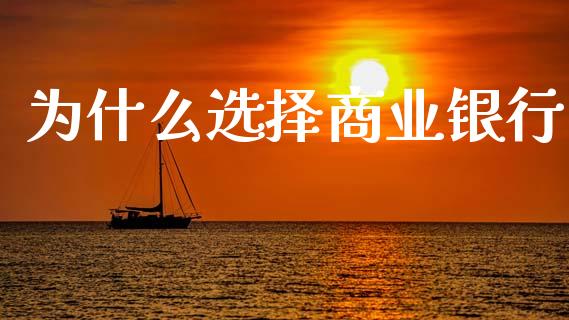 为什么选择商业银行_https://www.lcjysmgs.com_德指行情直播_第1张