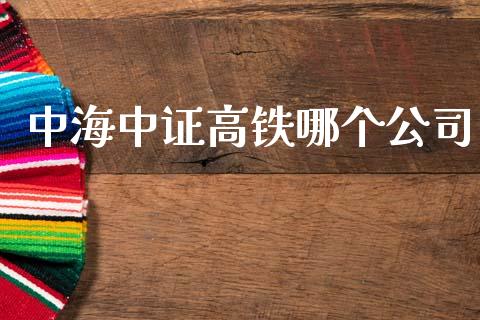 中海中证高铁哪个公司_https://www.lcjysmgs.com_德指行情直播_第1张