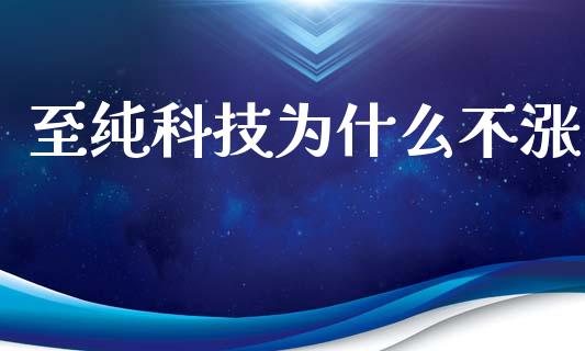 至纯科技为什么不涨_https://www.lcjysmgs.com_恒生指数直播_第1张