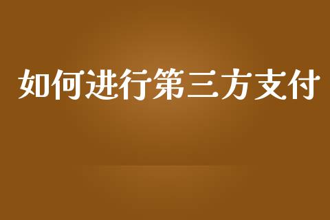 如何进行第三方支付_https://www.lcjysmgs.com_黄金期货直播喊单_第1张