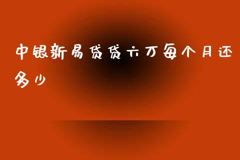 中银新易贷贷六万每个月还多少_https://www.lcjysmgs.com_黄金期货直播喊单_第1张