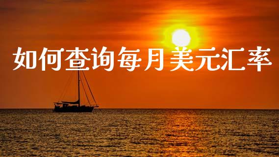 如何查询每月美元汇率_https://www.lcjysmgs.com_恒指直播平台_第1张
